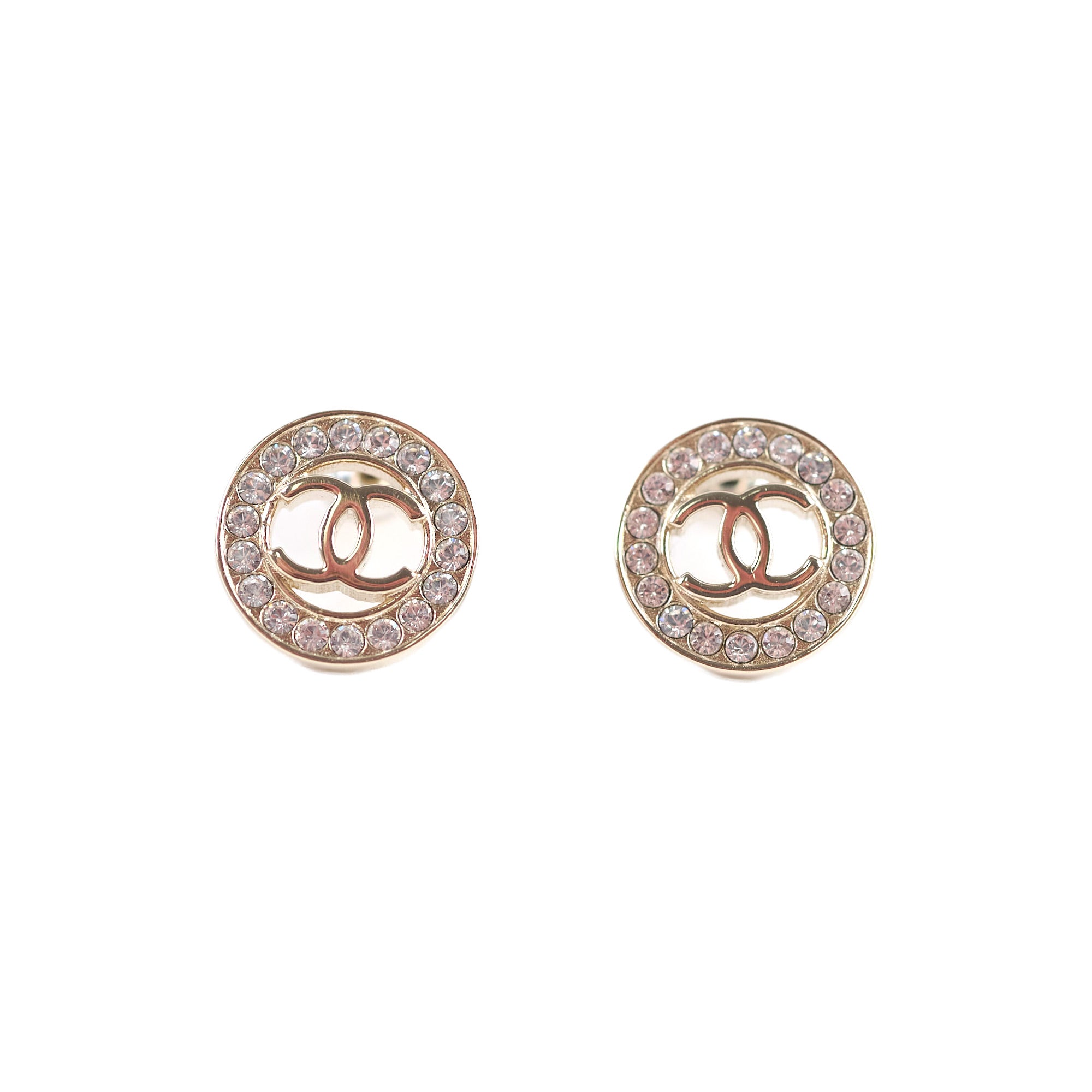Chanel Round CC Crystal Earrings - Luxury Fashion Jewelry for Women | Perfect for Parties, Weddings & Special Occasions