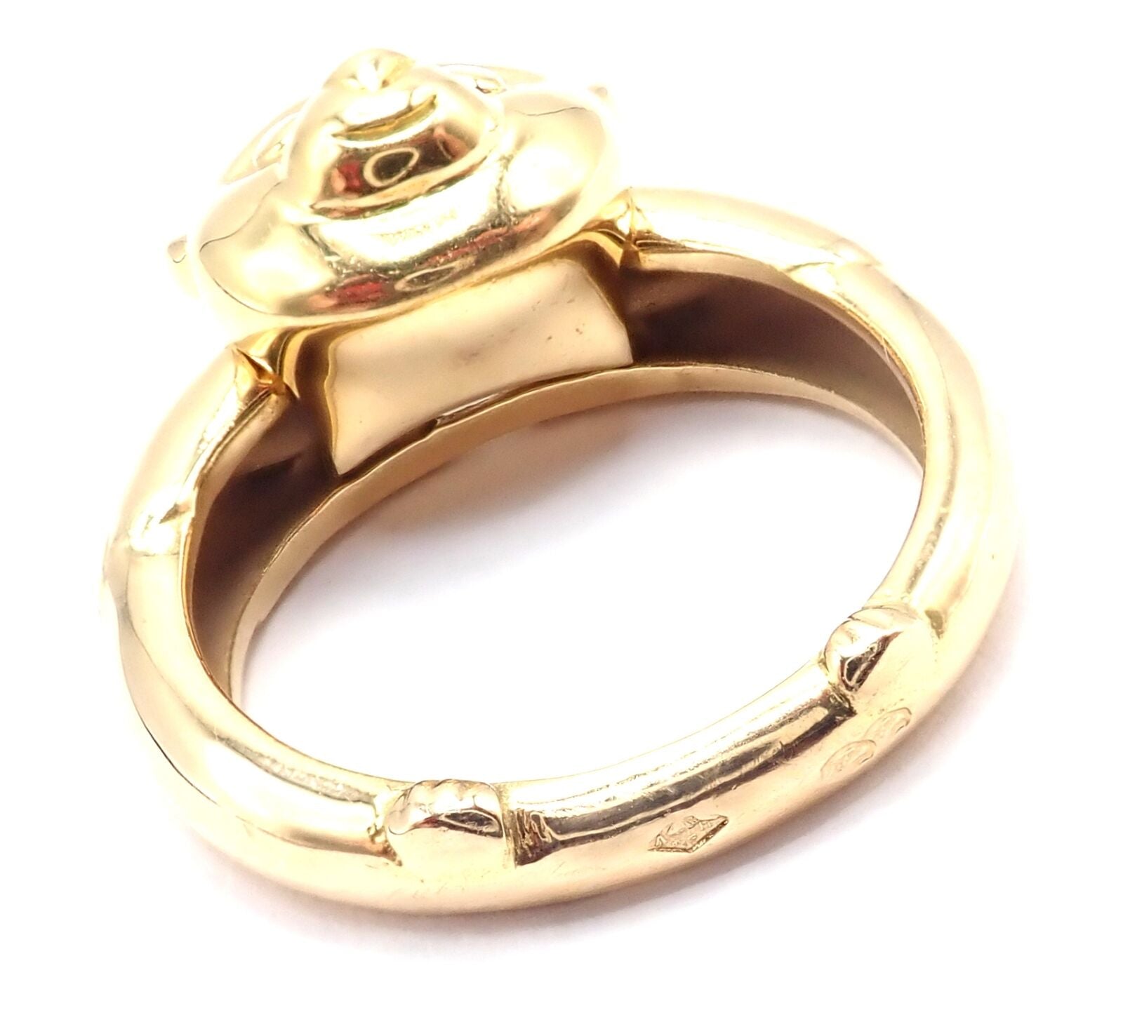 Authentic Van Cleef & Arpels 18k Yellow Gold Teddy Bear Band Ring Pendant - Luxury Jewelry Gift for Women, Perfect for Valentine's Day & Anniversary