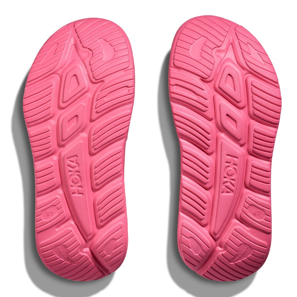 Hoka Ora Recovery Slide 3 - Comfortable Recovery Sandals for Men & Women | Lightweight & Supportive Post-Workout Slides | Neon Rode Color | Perfect for Gym, Pool, Beach & Relaxation at Home