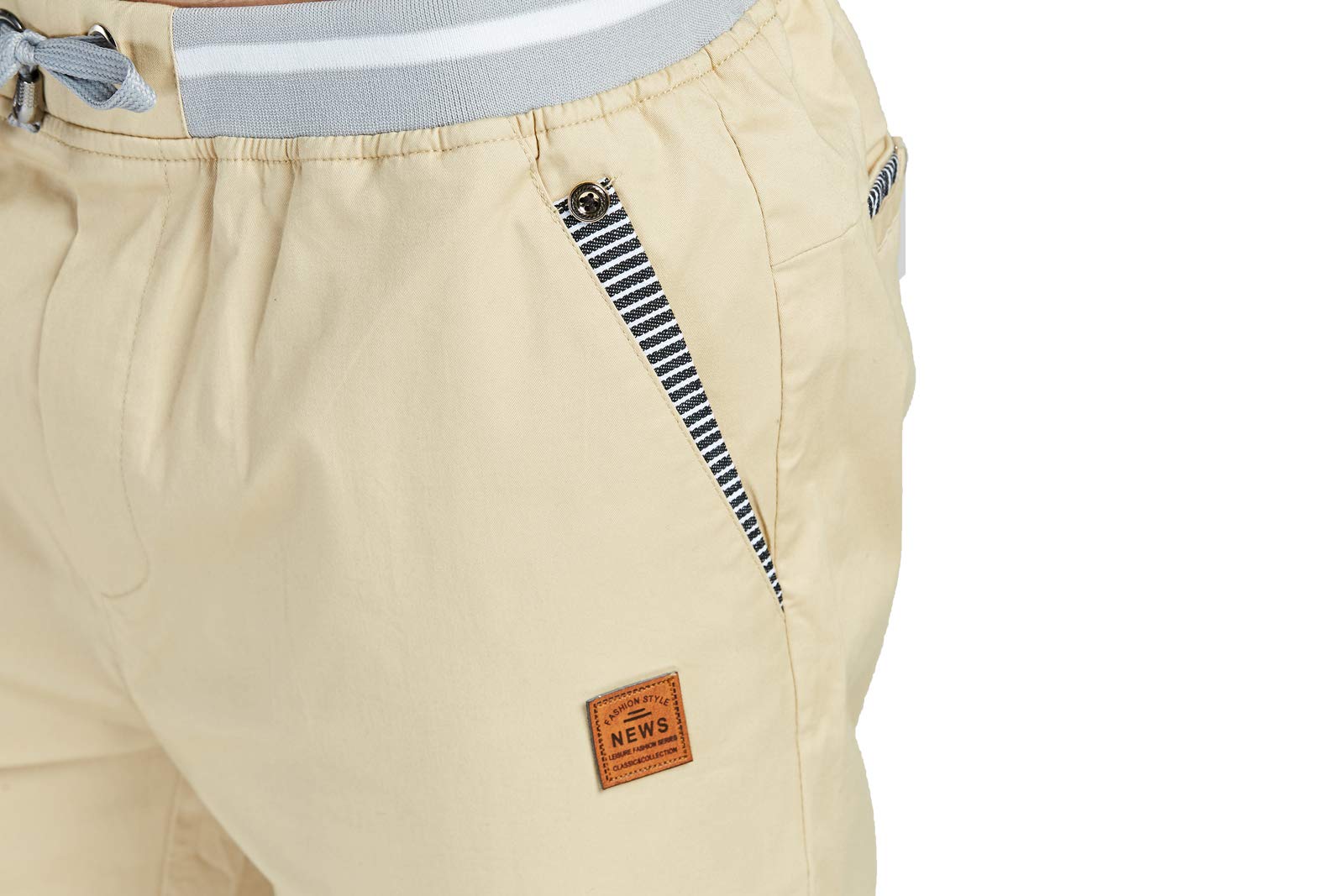 Tansozer Men's Casual Classic Fit Drawstring Summer Shorts - Elastic Waist with Pockets - Perfect for Beach, Swimming, Gym & Outdoor Activities