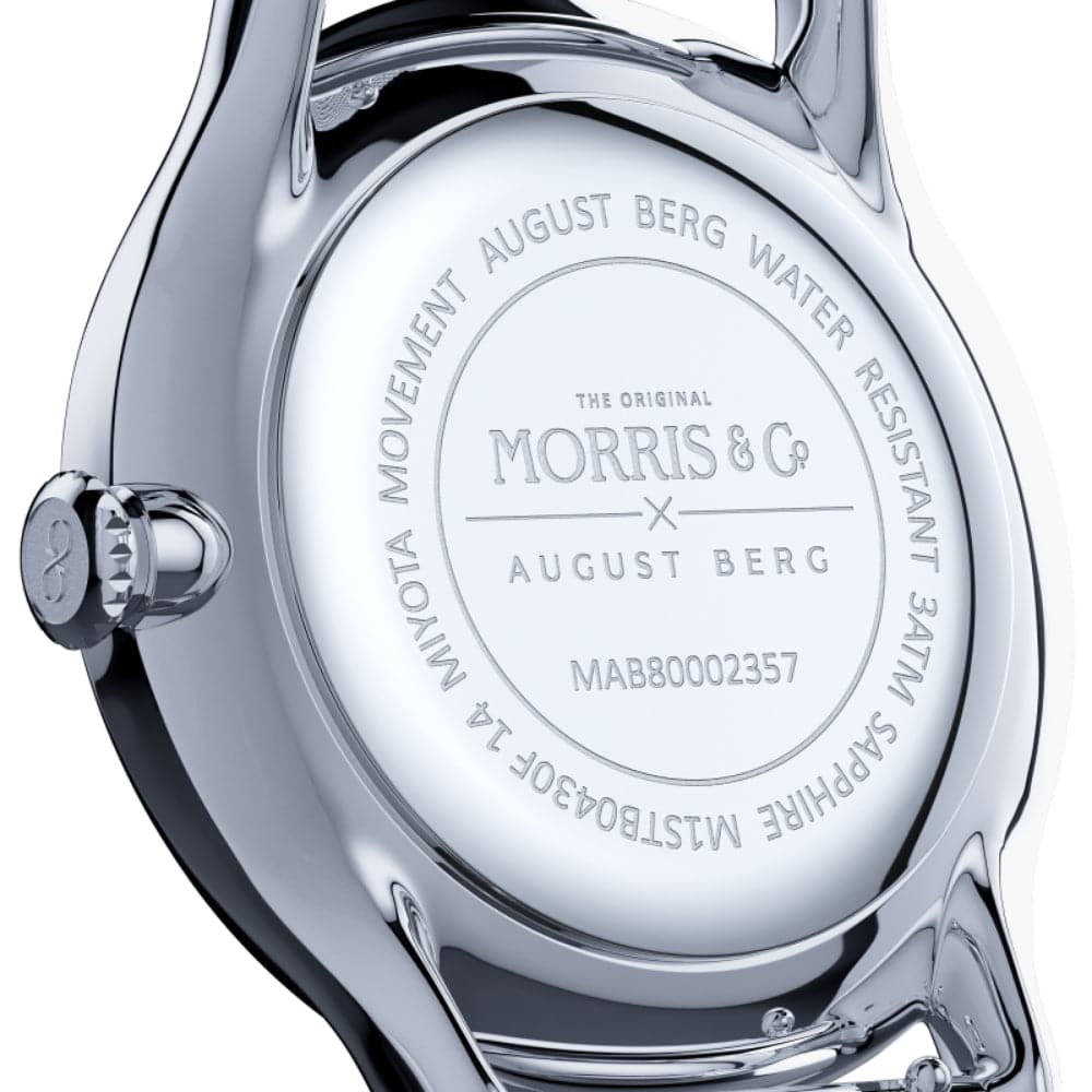 August Berg X Morris & Co. Silver Milanese Mesh Strap Unisex Watch M1WB0530E20MSL - Elegant Timepiece for Business, Casual & Special Occasions