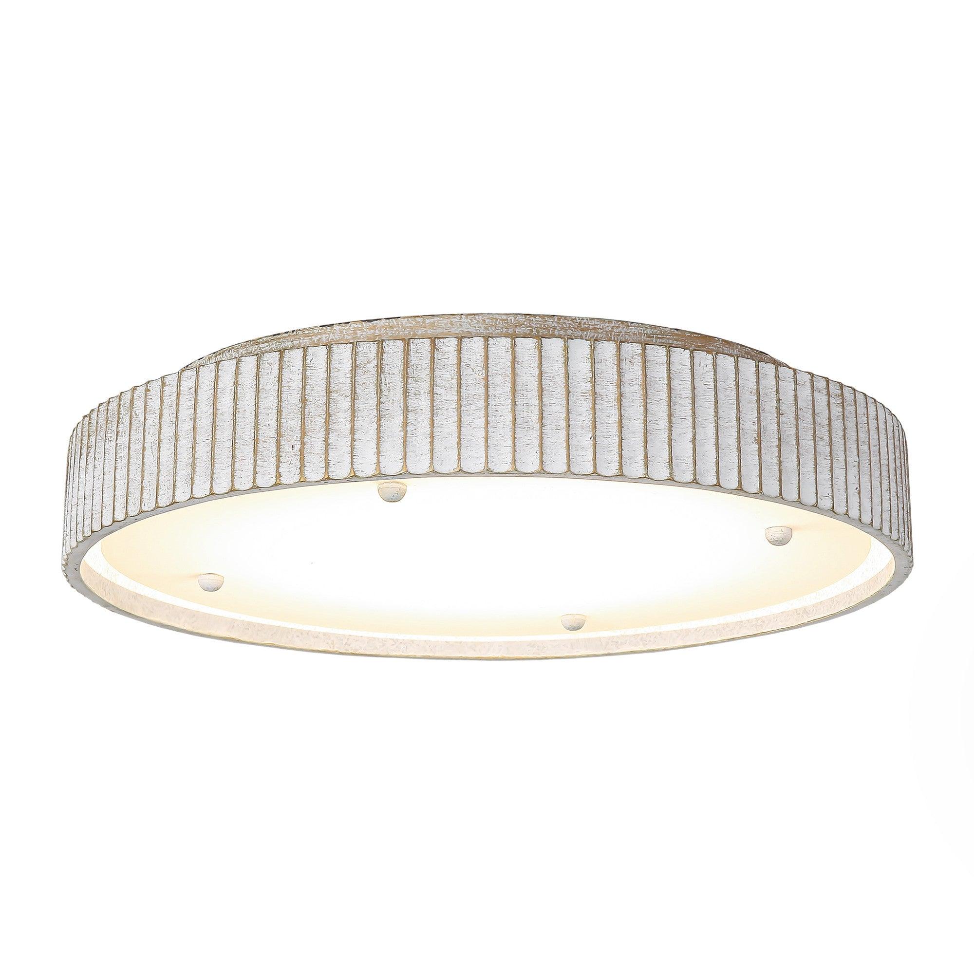 18 Inch White Modern Flush Mount LED Ceiling Light - Energy Efficient Dimmable Lighting for Bedroom, Kitchen, Hallway & Living Room