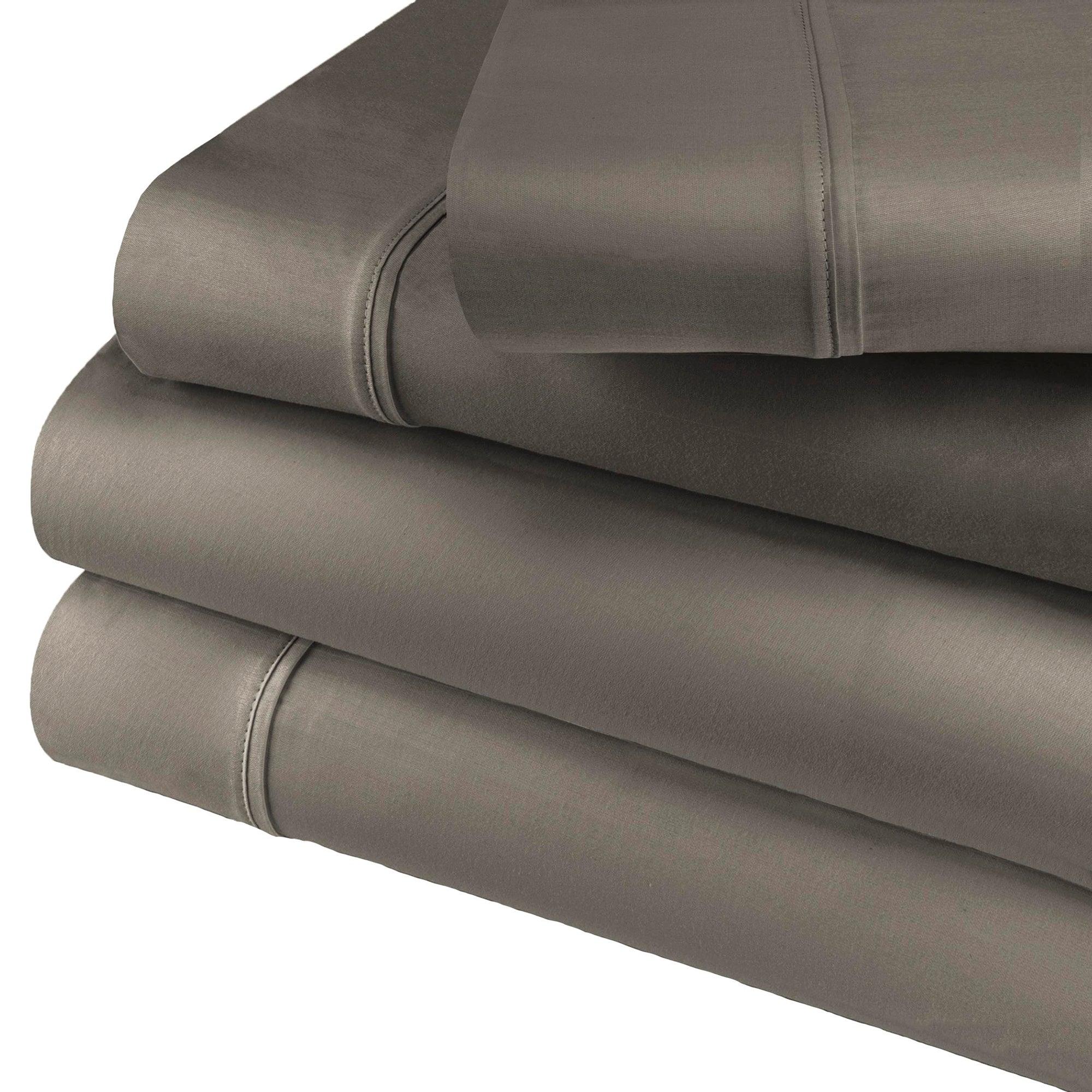 600 Thread Count Cotton Blend Solid Deep Pocket Sheet Set - Ultra Soft & Breathable Bed Sheets for Queen & King Size Beds - Perfect for Luxury Bedroom & Hotel Use