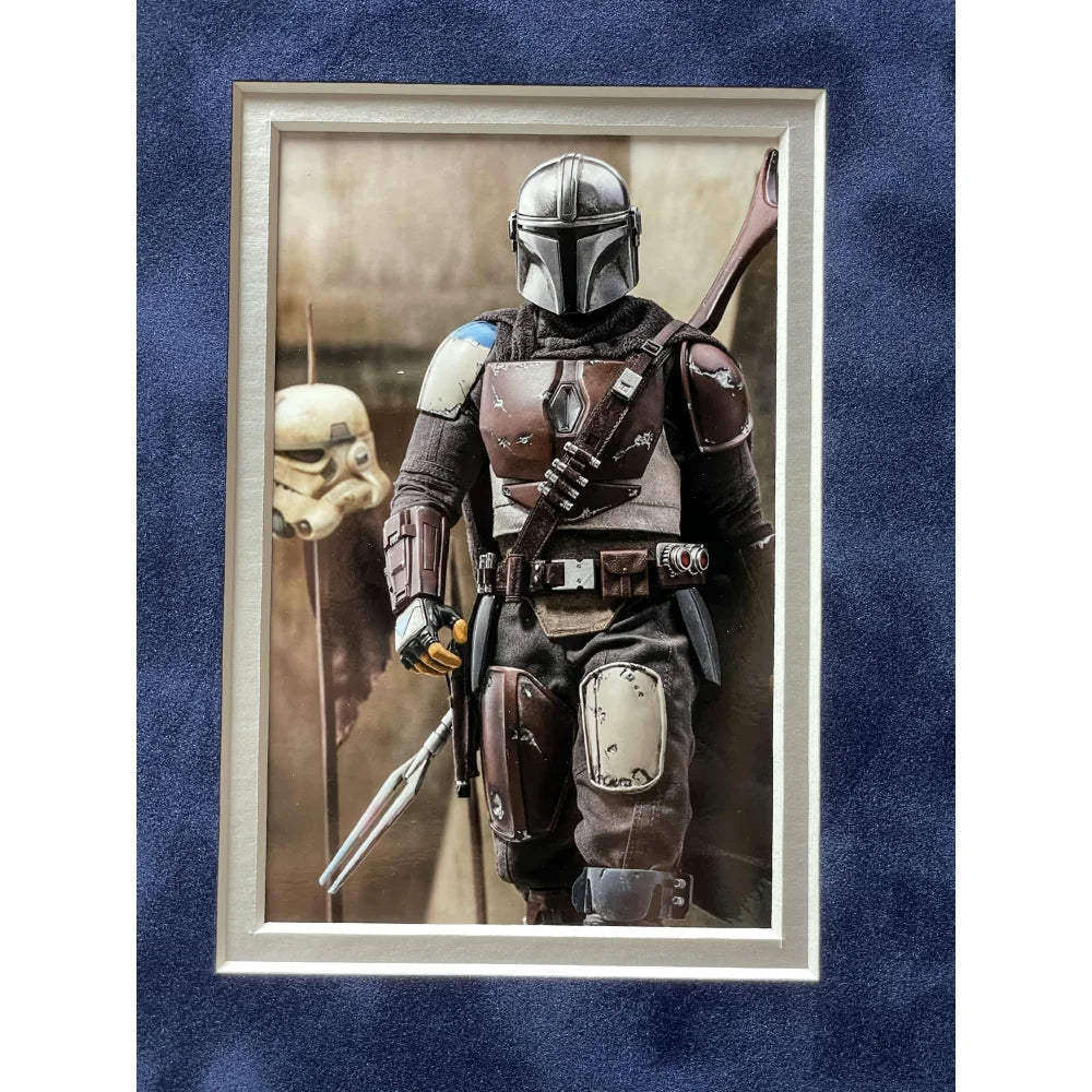 Pedro Pascal Autographed The Mandalorian 8x10 Photo - Framed Collectible with Topps COA - Perfect for Star Wars Fans & Memorabilia Collectors