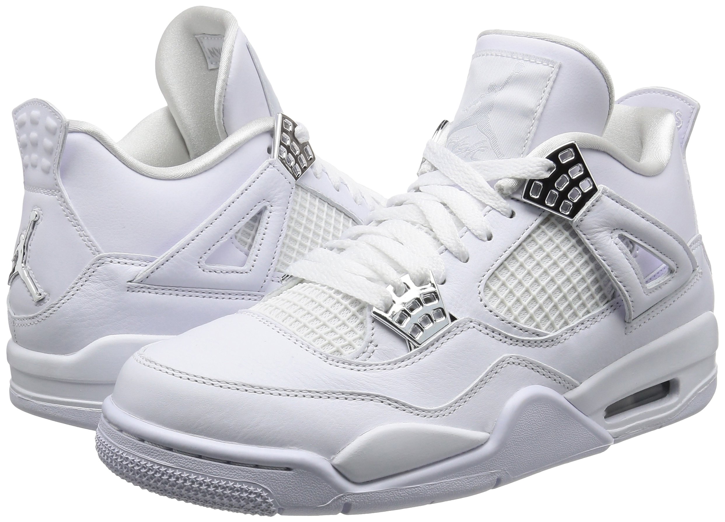 Air Jordan 4 Retro Pure Money White Men's Basketball Shoes - Stylish Sneakers for Casual Wear, Sports & Street Fashion