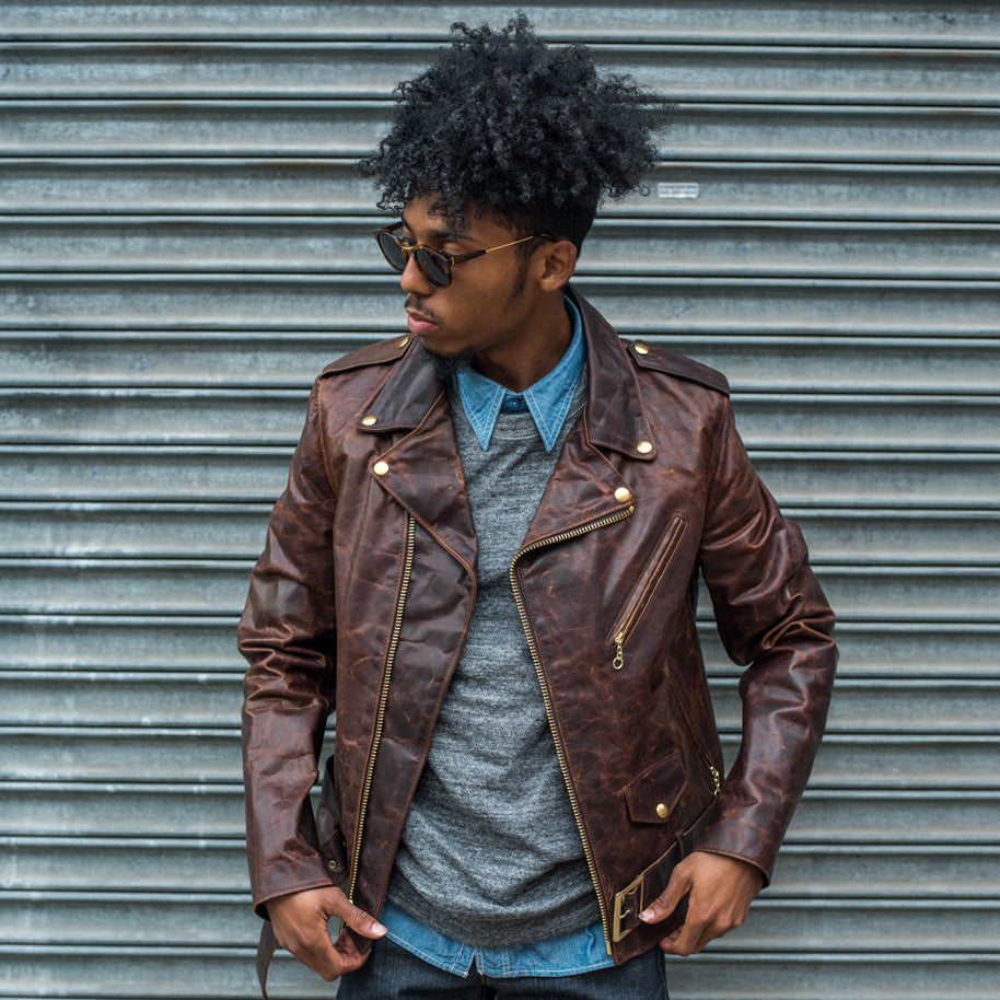 Lightweight Motorcycle Jacket with Plaid Lining - Brown | Comfortable Riding Gear for Men & Women | Perfect for Commuting & Road Trips