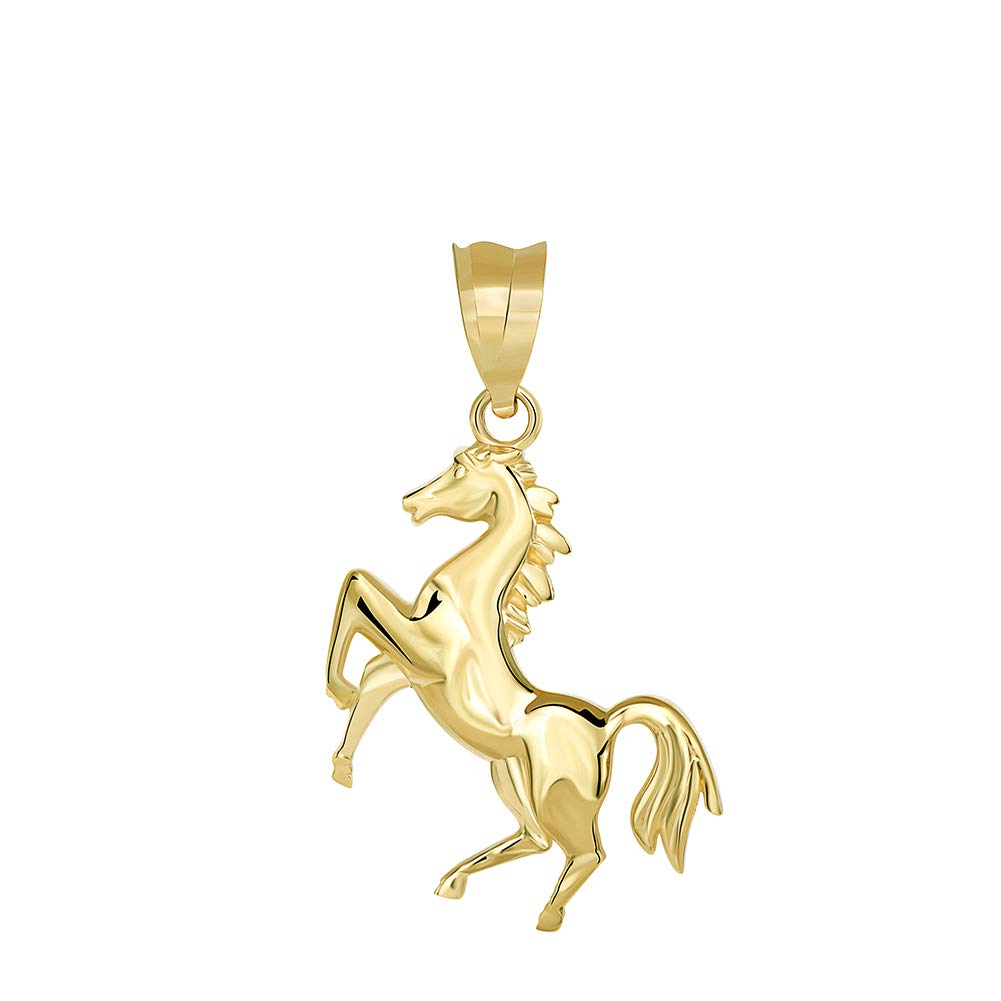 14K Gold Running Horse Pendant Necklace for Women - Elegant Stallion Charm Jewelry - Perfect Gift for Equestrian Lovers, Birthday & Anniversary - Animal Kingdom Inspired Fashion Accessory