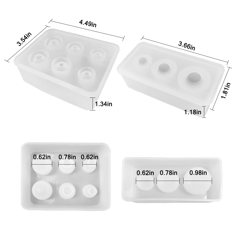 2 Pcs Silicone Resin Ball Molds for DIY Jewelry Making - Universe Sphere & Egg Shaped Epoxy Casting Molds for Pendants, Resin Crafts - Perfect for Home Decor, Gift Making & Creative Projects