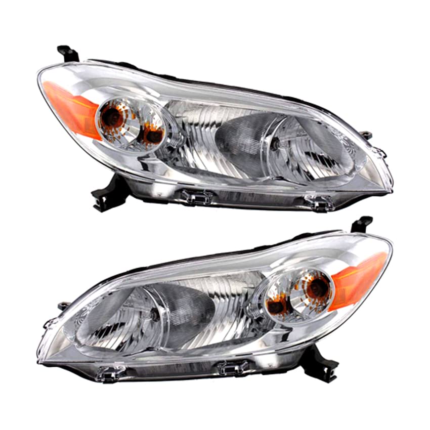 RAREELECTRICAL New Pair of Headlights Compatible with 2009-2014 Toyota Matrix Wagon - Part Numbers 81110-02650, 8111002650, 81150-02650, 8115002650, TO2503184, TO2502184 | Perfect for Night Driving & Enhanced Visibility