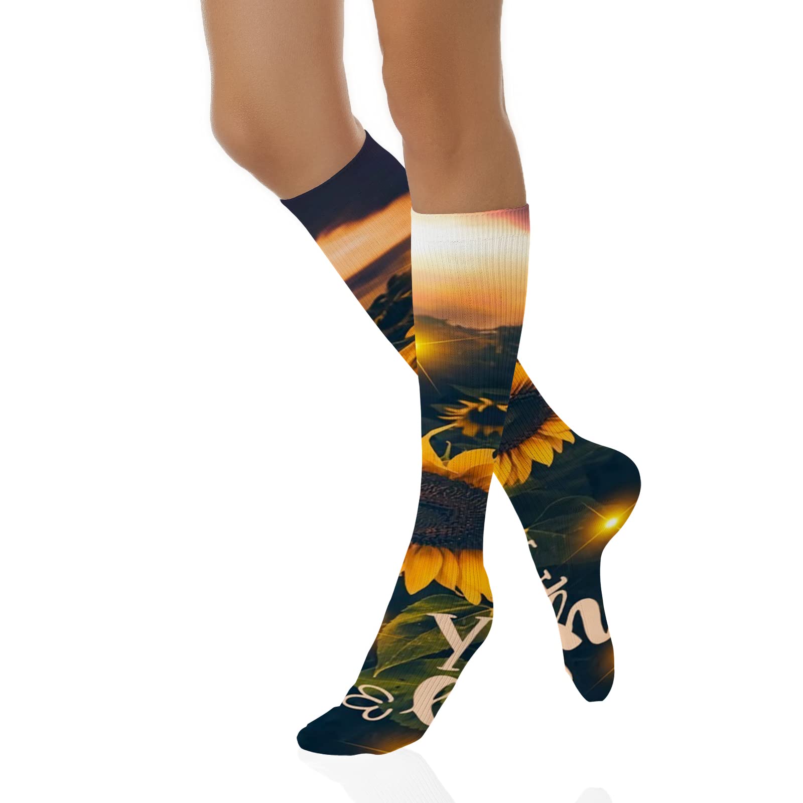 Vibrant Colorful Cushion Sport Socks - Athletic Performance Running Crew Socks for Men & Women - Perfect for Gym, Jogging & Daily Comfort