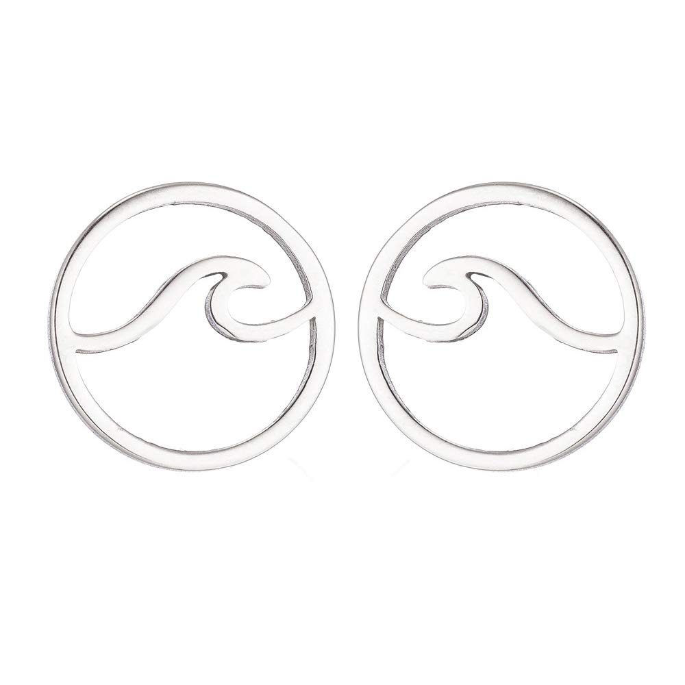 Tiny Wave Stud Earrings for Women - Beach Jewelry for Summer Outfits