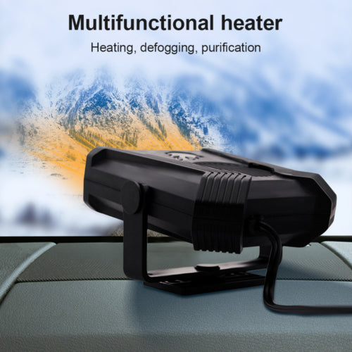 12V Portable Car Fan Heater - 300W Vehicle Heating & Windscreen Defroster/Demister - Perfect for Winter Driving & Quick Window Defrosting