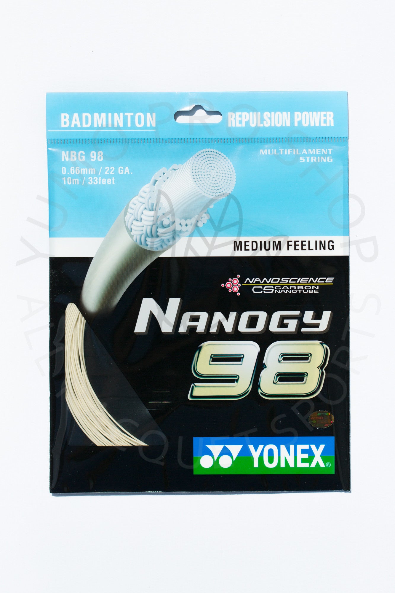 Yonex Nanogy NBG 98 Badminton String - High Performance Synthetic Gut for Power & Control | Perfect for Competitive Play & Training