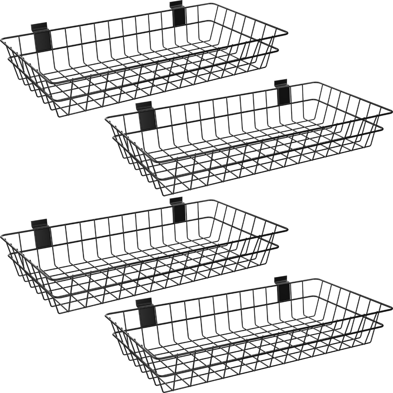 4 Pack Extra Large Slatwall Baskets - 24