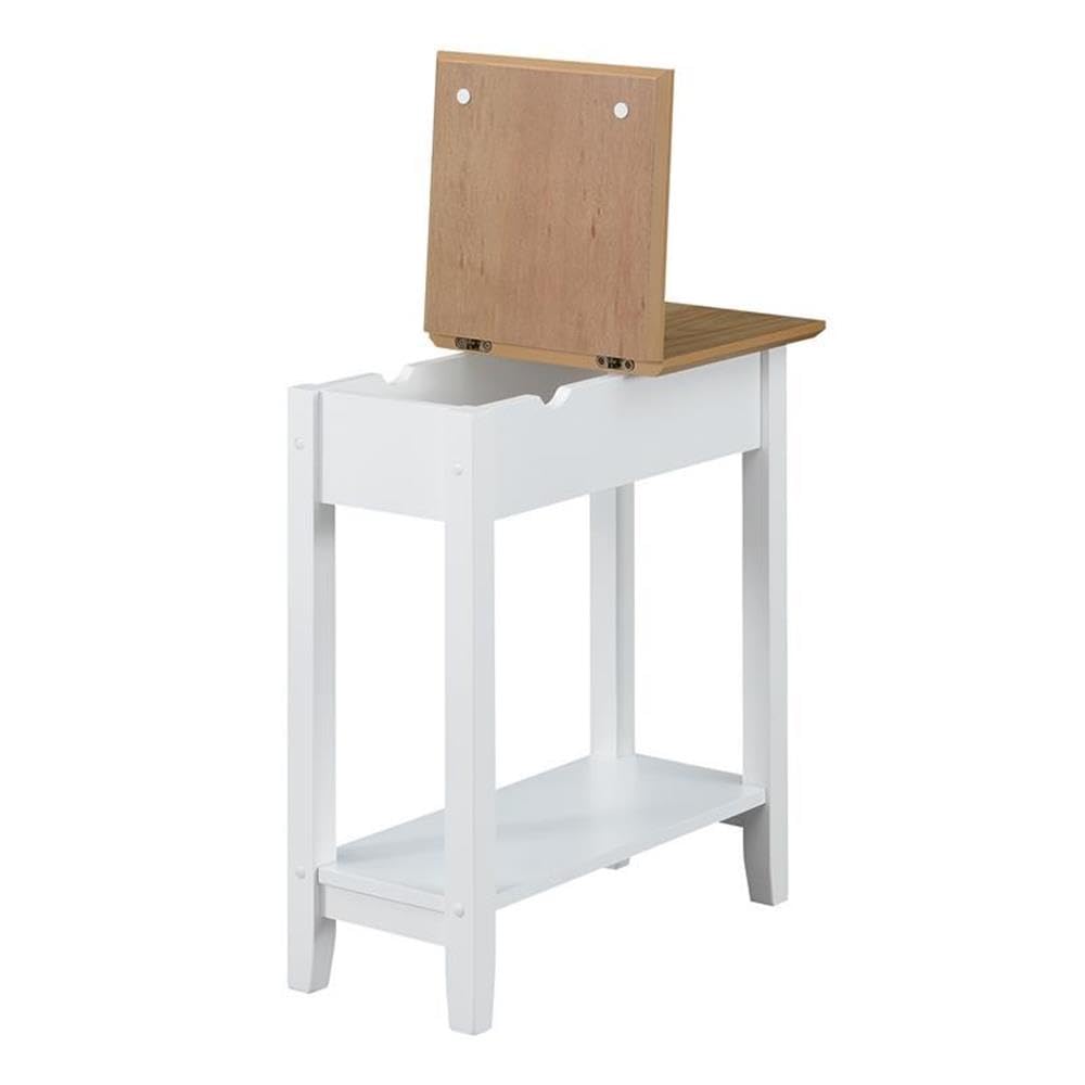 Premium White End Tables with Built-in USB Charging Station - Set of 2 Modern Nightstands for Living Room, Bedroom & Office (Home Square Furniture)
