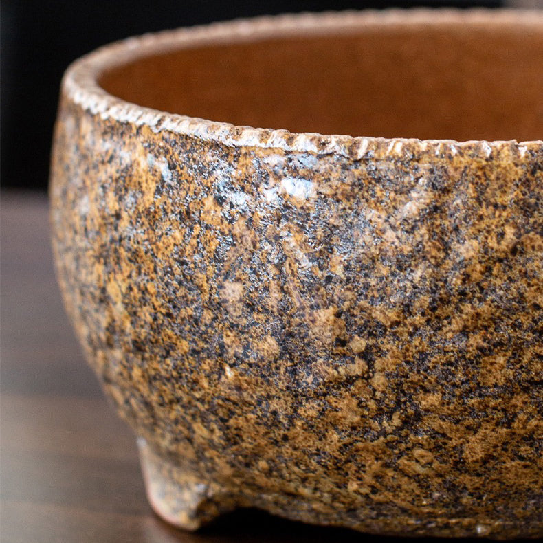 Handmade Coarse Pottery Lotus Tea Washer - Ceramic Tea Cup Cleaner for Loose Leaf & Matcha - Perfect for Tea Ceremonies, Zen Meditation & Japanese Tea Sets