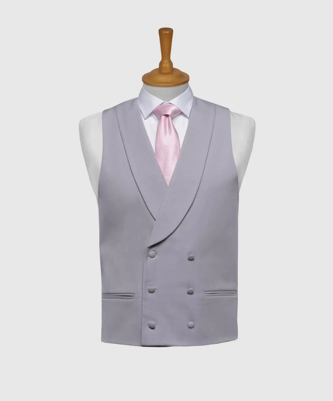 LA Smith Ascot Double Breasted Fine Wool Formal Waistcoat for Men - Elegant Wedding, Prom & Business Attire