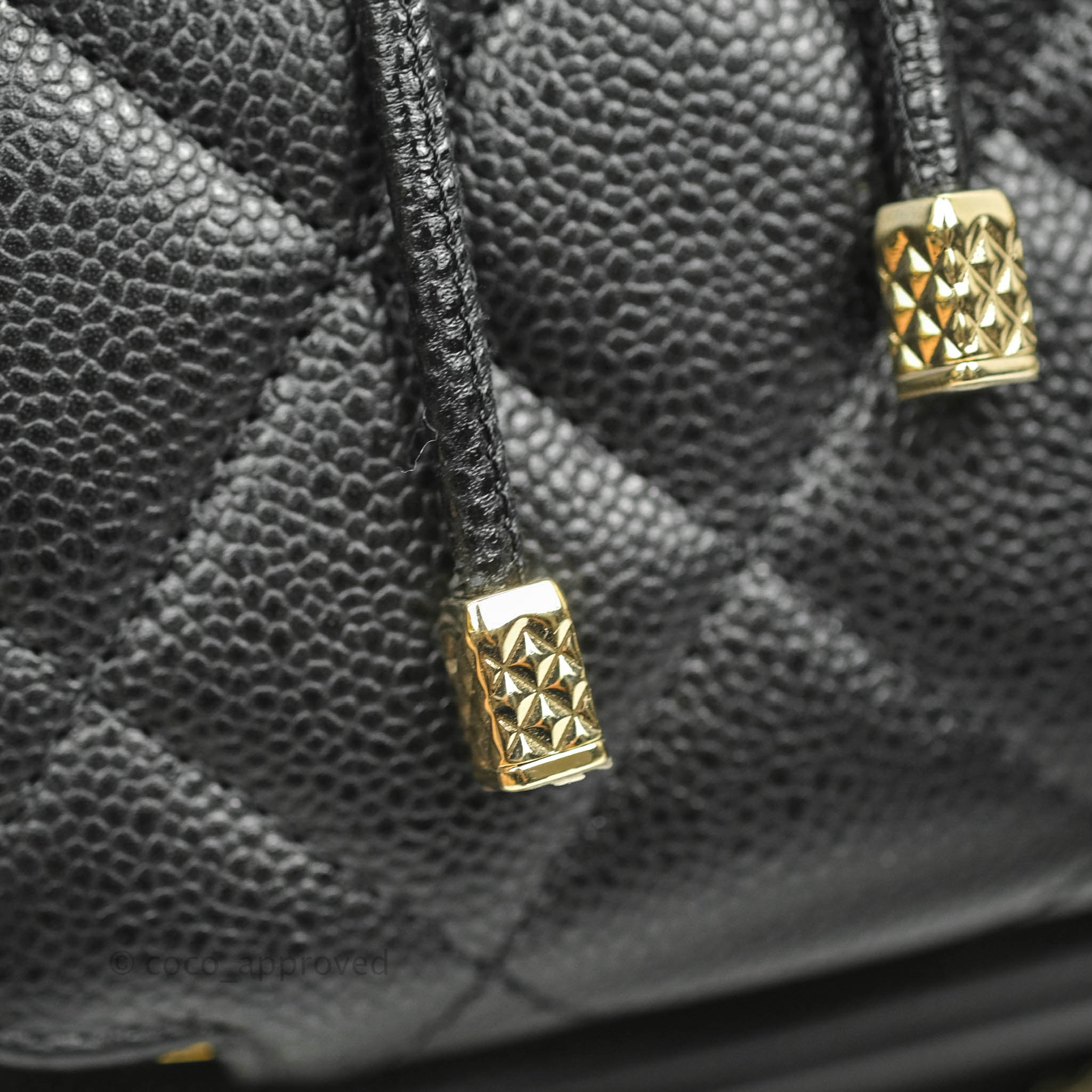 Chanel Business Affinity Drawstring Bucket Bag in Black Caviar Leather with Gold Hardware - Perfect for Work, Travel & Everyday Luxury