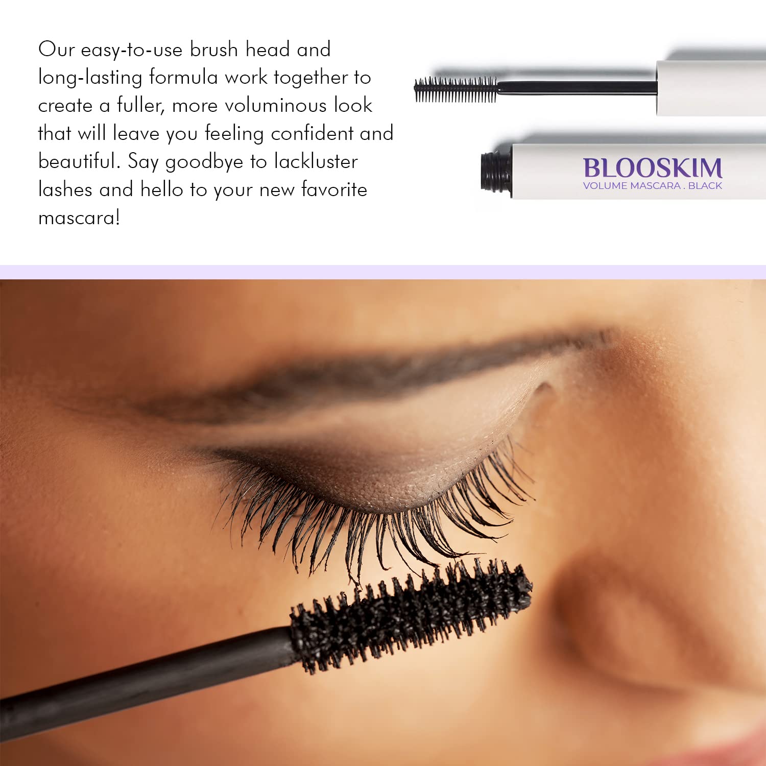 Best Lengthening & Volumizing Mascara for Women Over 60 - Strengthening Prime Mascara for Mature Lashes, Long-Lasting Black Formula (0.24 FL OZ) - Perfect for Everyday Wear, Special Occasions & Sensitive Eyes