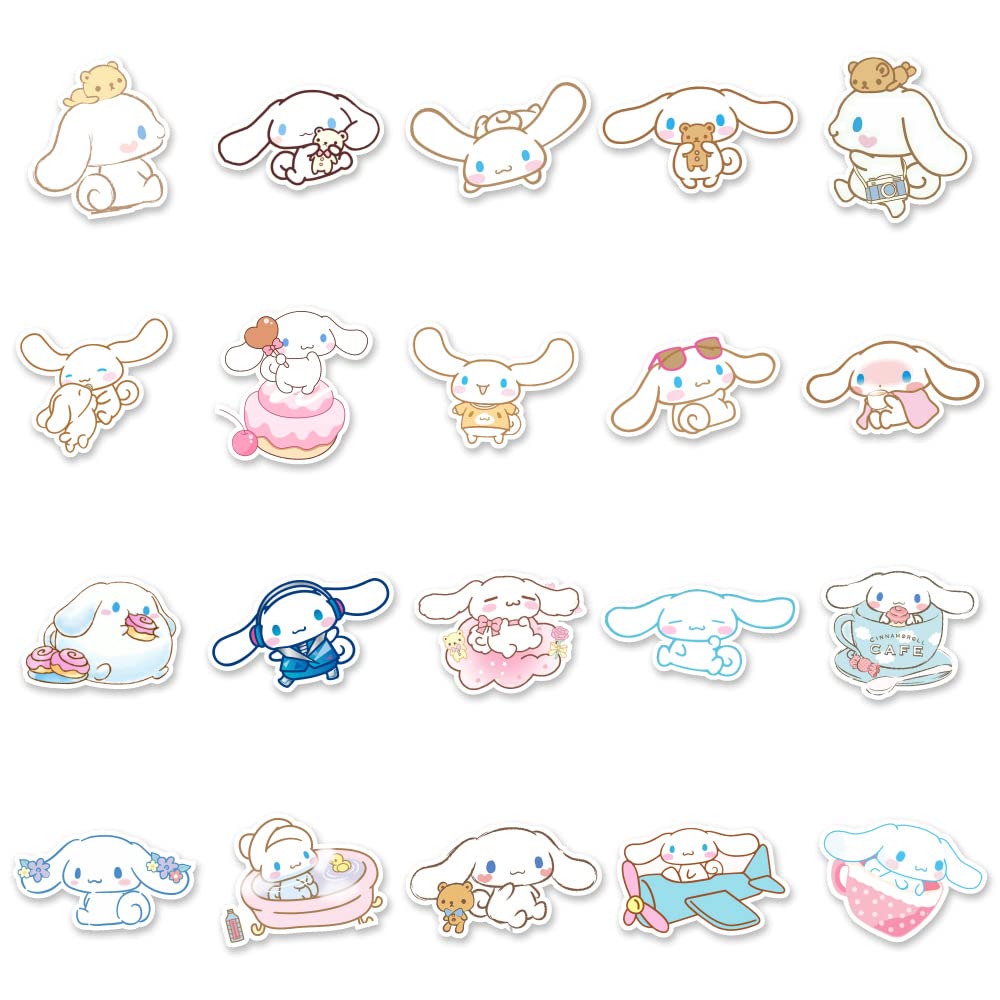 50pcs Cinnamoroll Cute Waterproof Vinyl Stickers - Decorate Water Bottles, Laptops, Skateboards - Perfect Gift for Kids & Teens - DIY Crafts, School Supplies, Party Favors