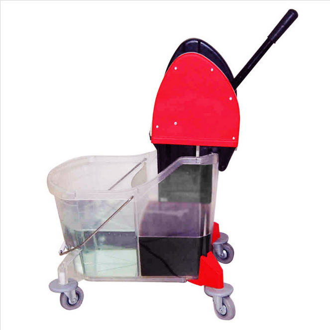 Dual Cavity Down Press Mop Bucket 35qt Blue - Heavy Duty Wringer Mop Bucket for Floor Cleaning, Home & Commercial Use