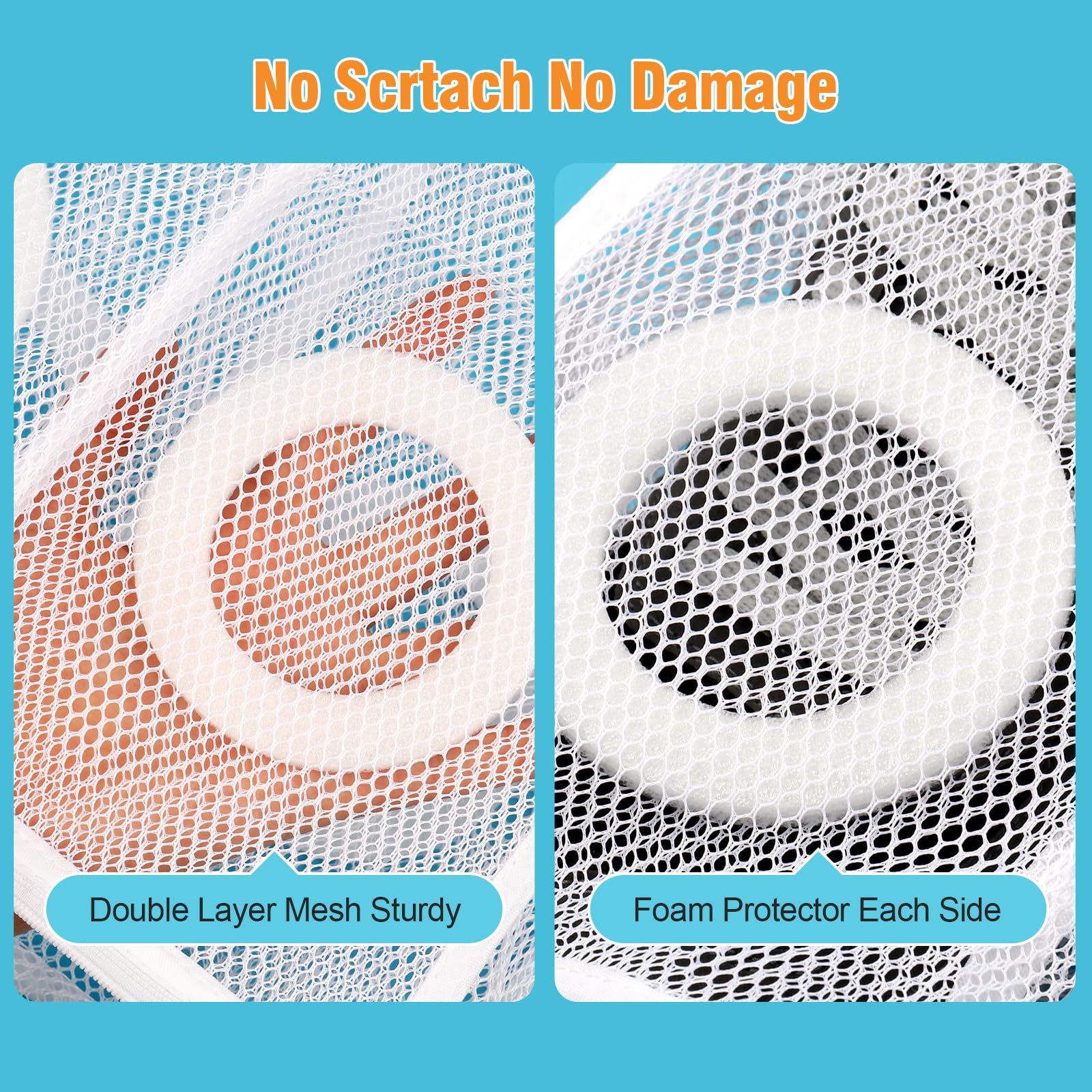 2-Pack Mesh Laundry Bags for Shoes - Washing Bags for Sneakers, Gym Shoes & Slippers - Delicate Wash Protection for Sports, Travel & Home Use