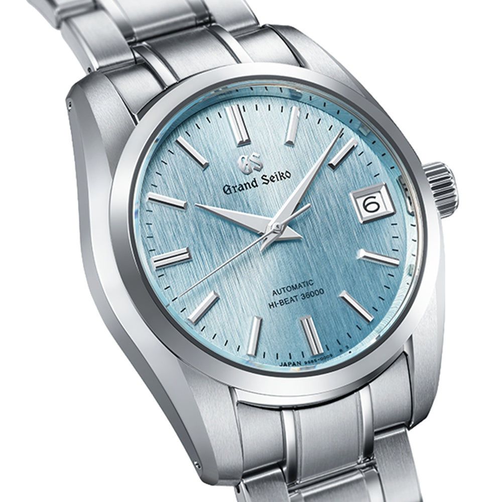 Seiko SBGH347 Ice Fall Heritage Hi-Beat 36000 37mm Blue Dial Men's Watch on Stainless Steel Bracelet - Perfect for Business, Casual & Formal Occasions