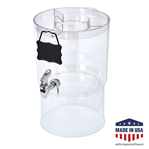 2 Gallon Clear Tritan Plastic Drink Dispenser with Spigot & Lid - Perfect for Parties, BBQs, and Outdoor Events - Holds Beverages, Juice, or Fruit Infused Water