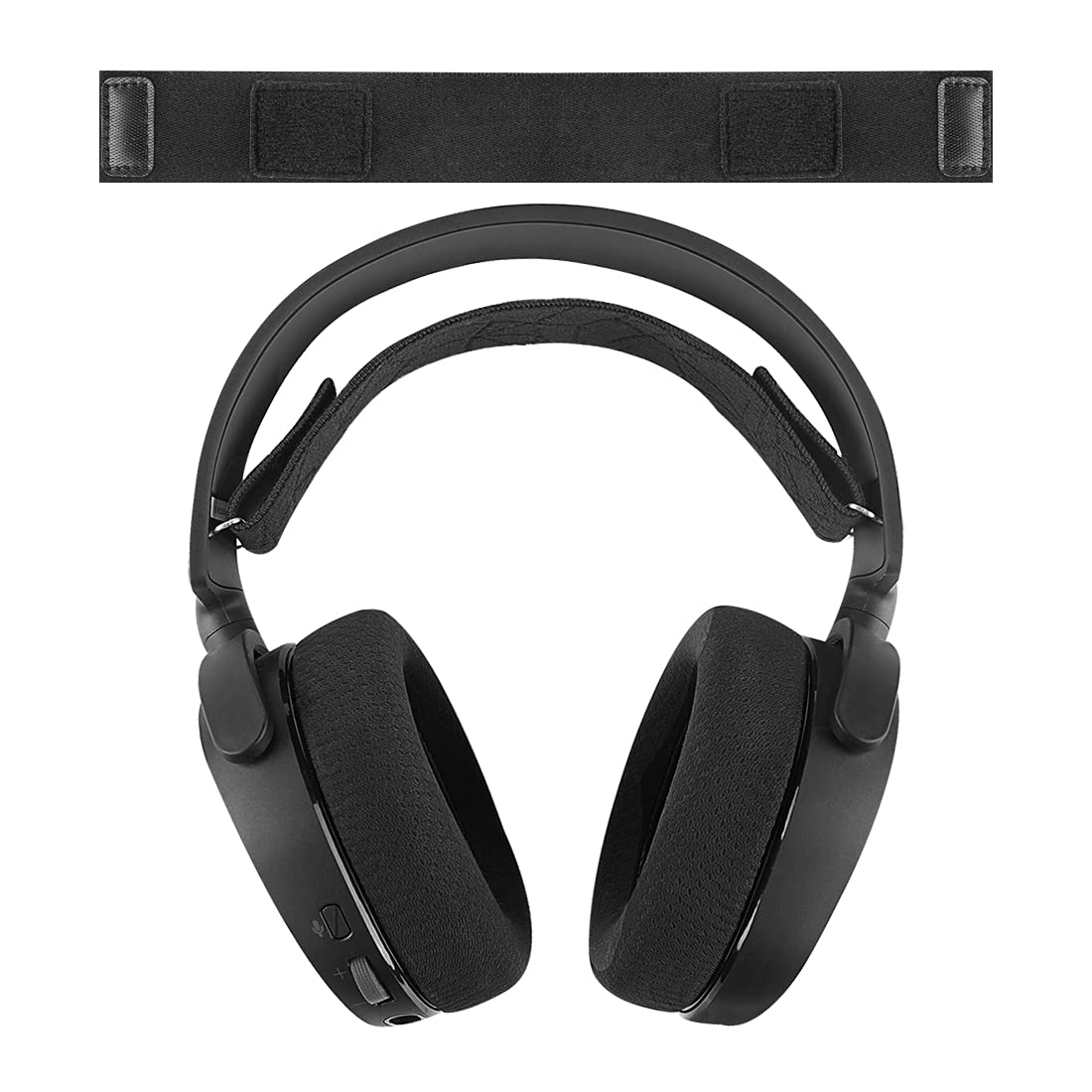 Geekria Flex Fabric Headband Pad Replacement for SteelSeries Arctis 5 & Arctis 3 Gaming Headphones - Comfortable Top Cushion Cover Repair Part (Black) | Perfect for PC, PS4, Xbox Gaming & Long Wear Sessions