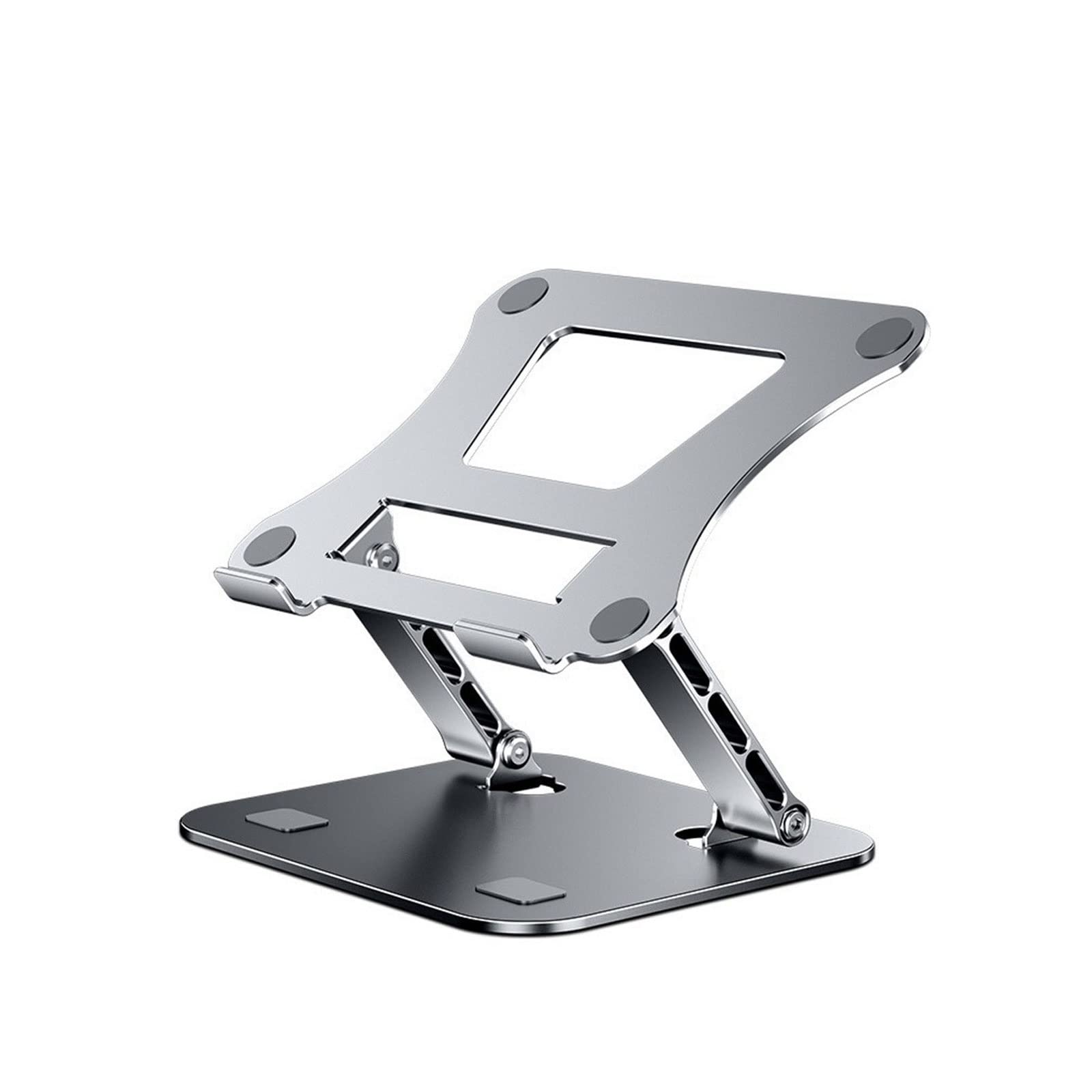 Foldable Aluminum Laptop Stand - Adjustable Height Ergonomic Notebook Holder for MacBook, iPad & PC - Perfect for Home Office, Gaming & Workstation Cooling