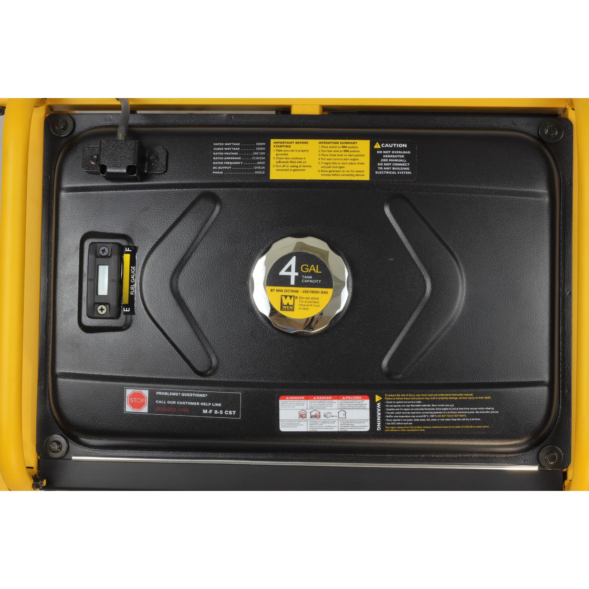 WEN 56352 3500 Watt Portable Generator - Reliable Power for Camping, RV Trips & Emergency Backup