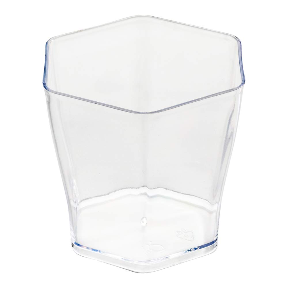 100-Pack 2 oz Hexagon Plastic Appetizer Glasses - Disposable Clear Dessert Cups for Wedding Catering, Party Snacks & Sample Serving - Perfect for Cocktail Hours, Buffets & Dessert Stations