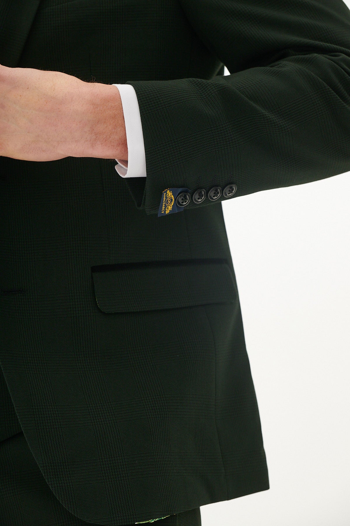 BROMLEY Olive Green Check Suit - Official Cardiff City F.C. Collection (As Worn By Karlan Grant) | Perfect for Match Days, Weddings & Formal Events