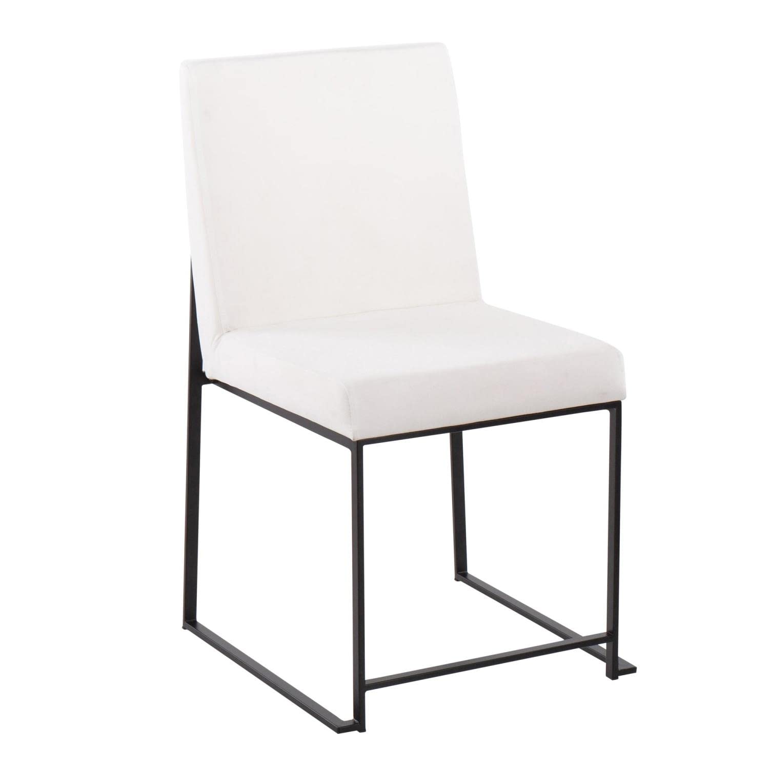 LumiSource High Back Fuji Dining Chair Set of 2 - Modern Upholstered Kitchen Chairs for Dining Table - Comfortable Contemporary Seating for Home, Restaurant & Office Use