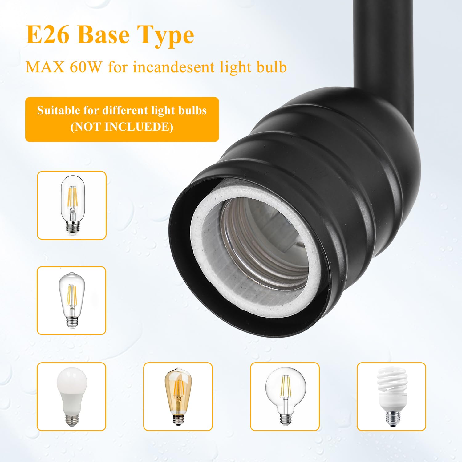 3 Pack Adjustable Rotatable H Track Lighting Heads with E26 Base - White Halo Track Light Fixtures for Kitchen, Living Room & Retail Display (Indoor Use)