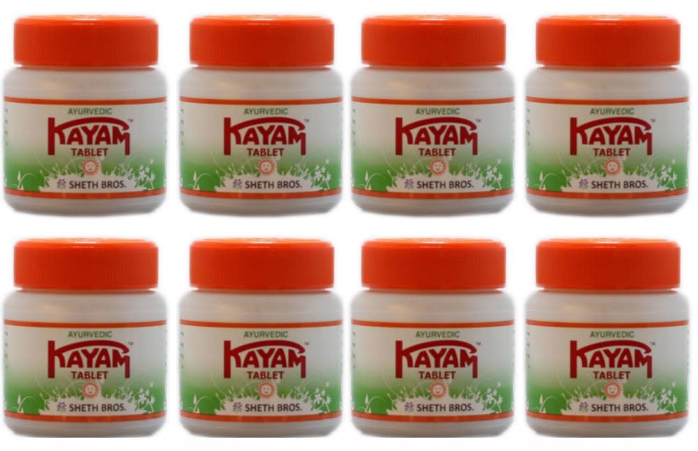 Best Ayurvedic Kayam Tablets for Digestion & Constipation Relief – 30 Tablets x 8 Bottles (240 Tablets Total) | Natural Herbal Supplement for Gut Health & Regularity | Perfect for Home, Travel & Daily Wellness Routine