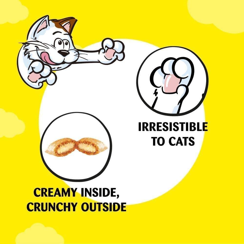 Dreamies Cat Treats - Delicious Chicken & Duck Flavored Cat Snacks - 60g x 8 Pouches - Perfect for Training, Rewarding & Bonding with Your Feline Friend