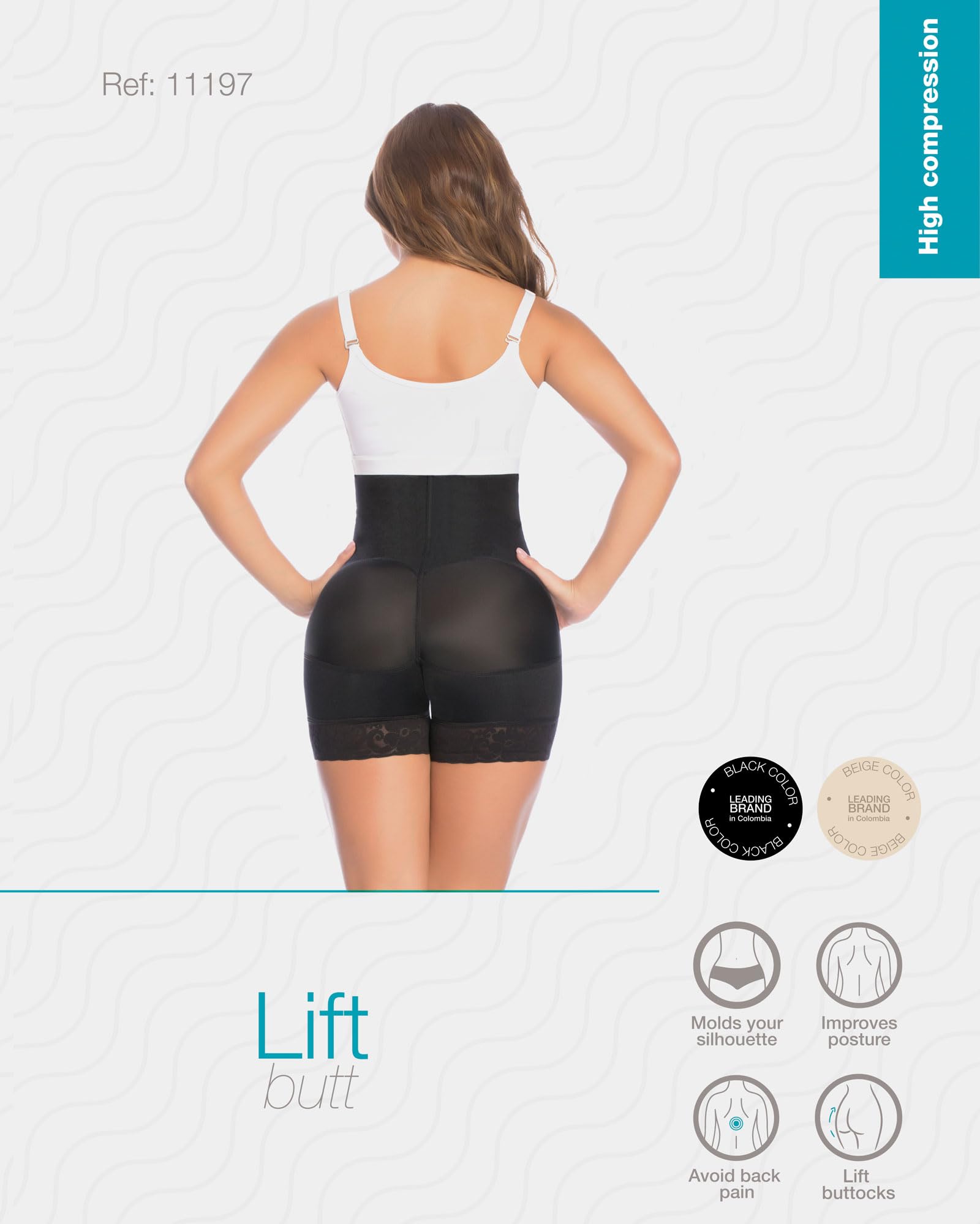 FAJAS DISENOS D'PRADA Women's Butt Lifting Shapewear Shorts | Colombian Butt Enhancer for Women | Perfect for Workout, Waist Training & Everyday Wear