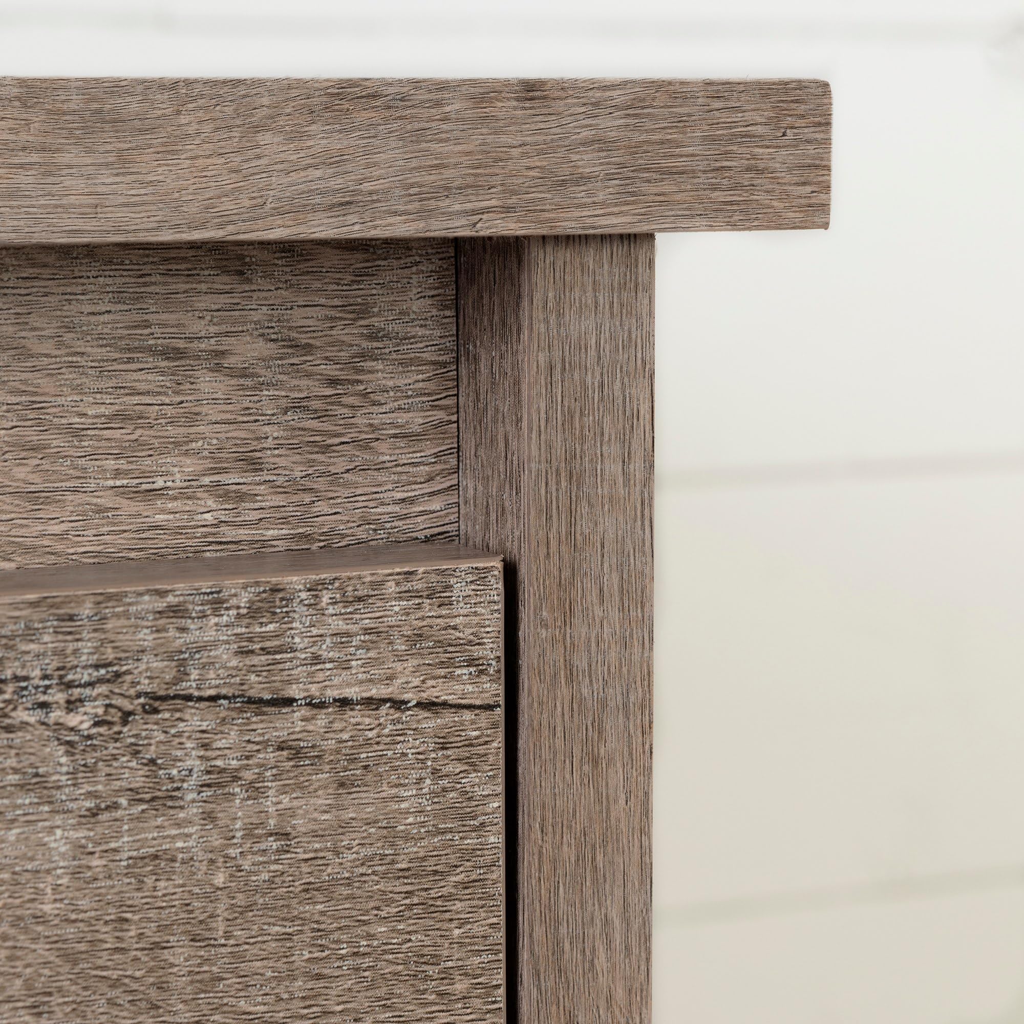 South Shore Tassio 1-Drawer Nightstand in Weathered Oak Finish - Compact Bedside Table for Small Spaces - Perfect for Bedrooms, Dorms & Apartments