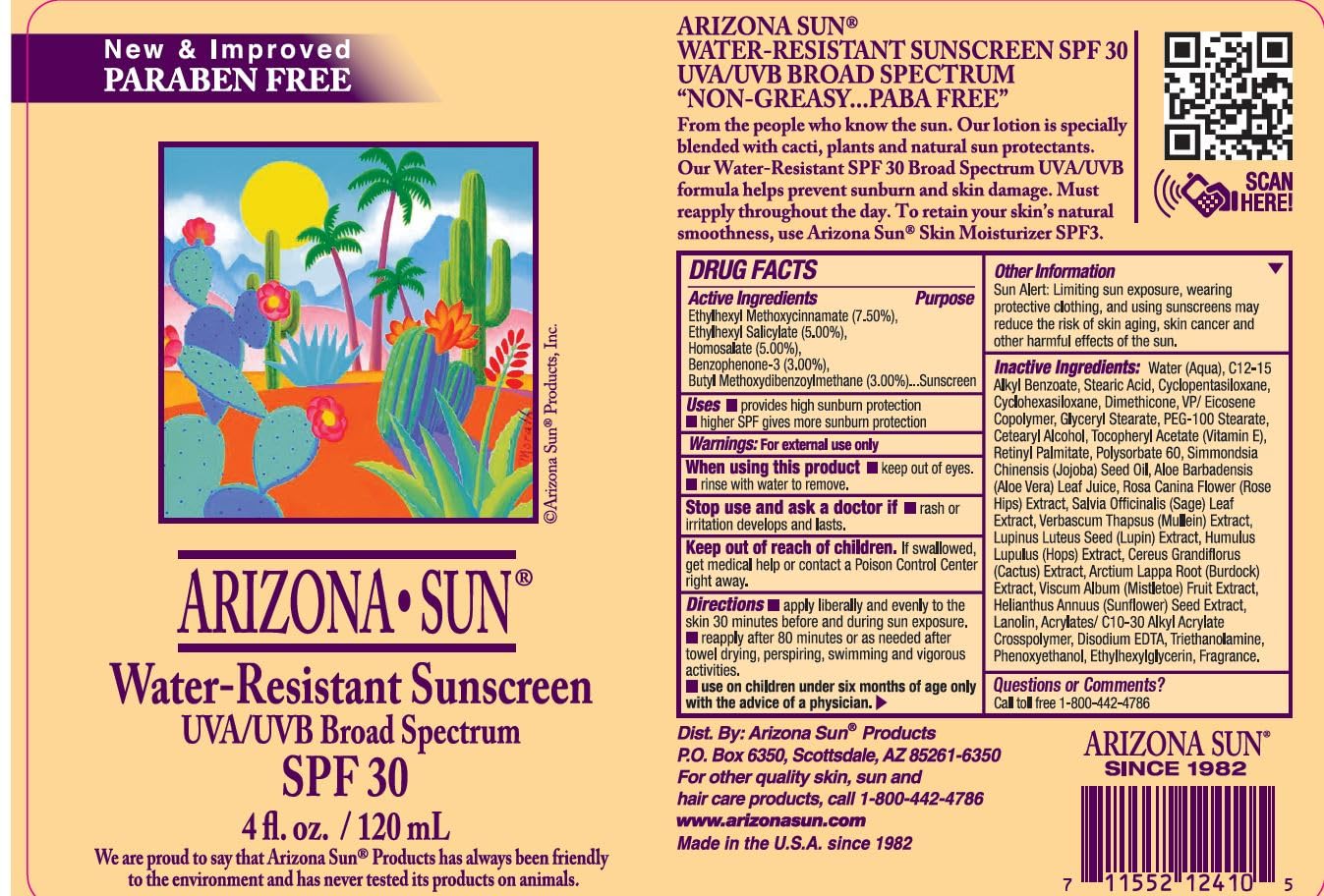 Water Resistant Sunscreen SPF 30 - 4 oz | Broad Spectrum UVA/UVB Protection | Face & Body Sunscreen Lotion | Perfect for Swimming, Hiking & Outdoor Activities