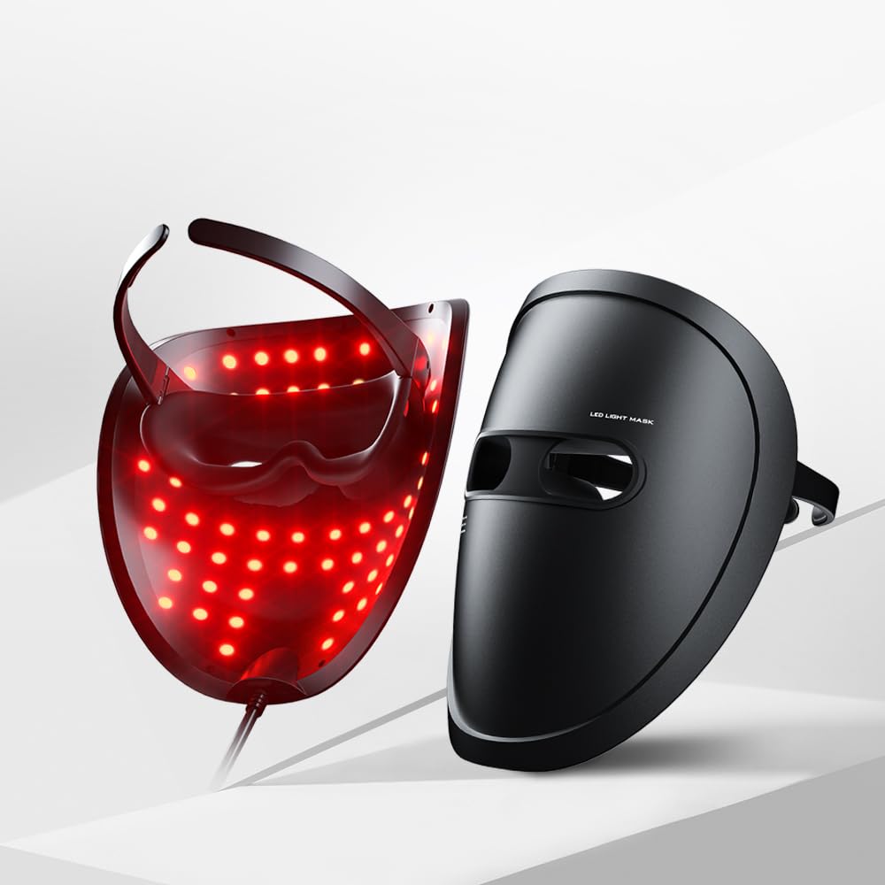 7-Color LED Light Therapy Mask for Face - Red & Blue Light Photon Therapy for Acne, Wrinkles & Skin Rejuvenation - At-Home Spa Treatment for Glowing Skin