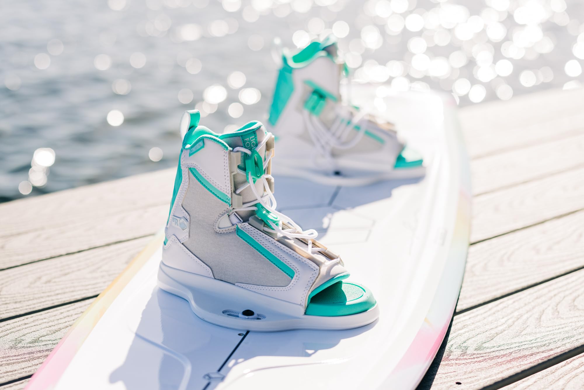 Liquid Force 2025 Women's Plush Wakeboard Bindings - Comfortable & Secure Wakeboarding Boots for Women | Perfect for Water Sports & Boat Riding