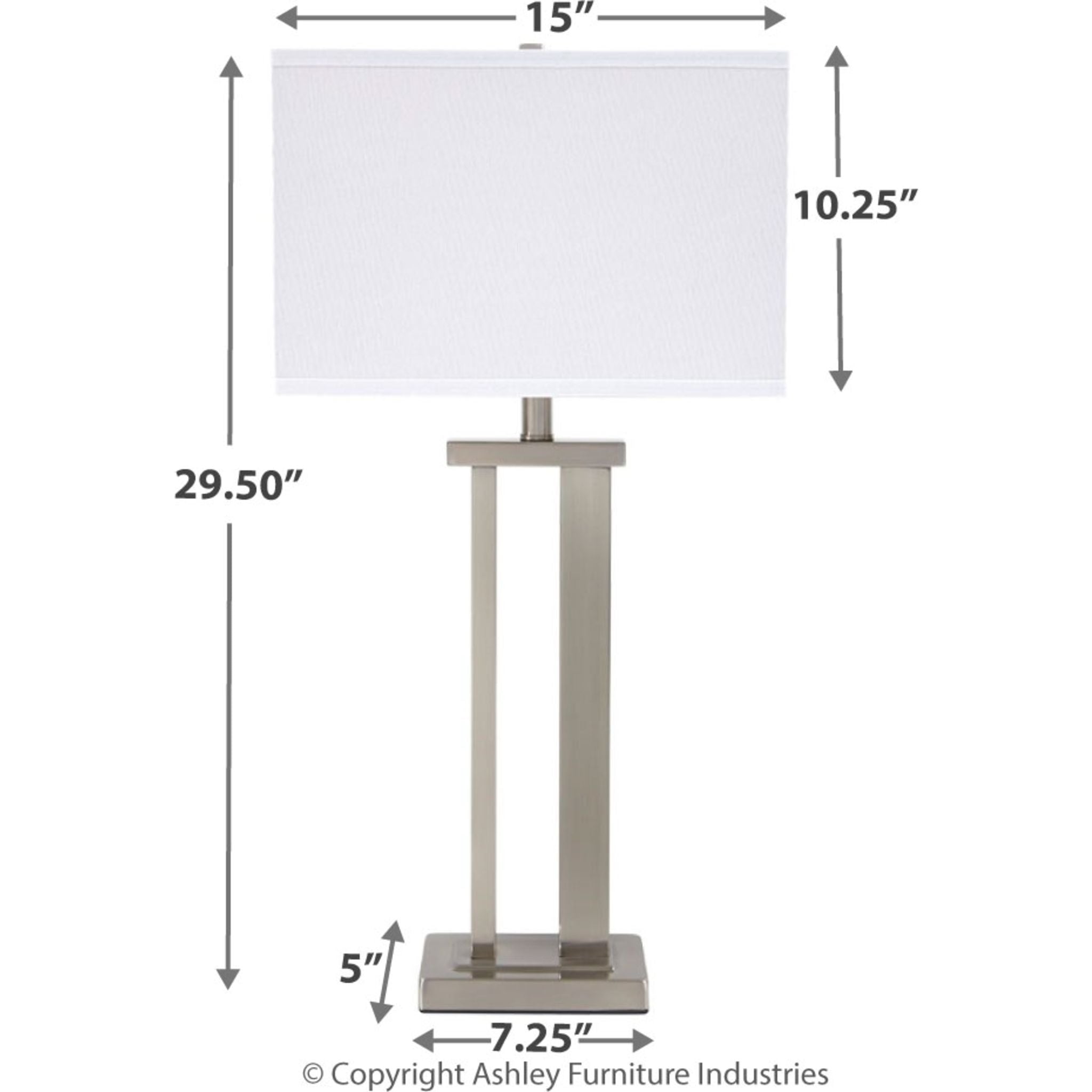 Aniela Table Lamp Pair - Silver Finish 8.5