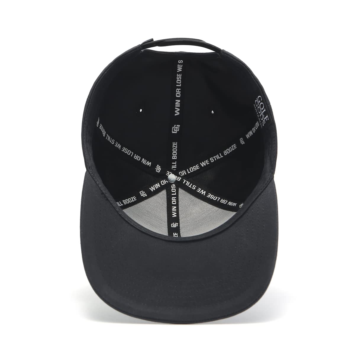 Golf Gods 'I Hate Golf' Black Snapback Hat - Flat Brim Adjustable Cap for Men & Women - Perfect for Golf Courses, Driving Range & Casual Streetwear