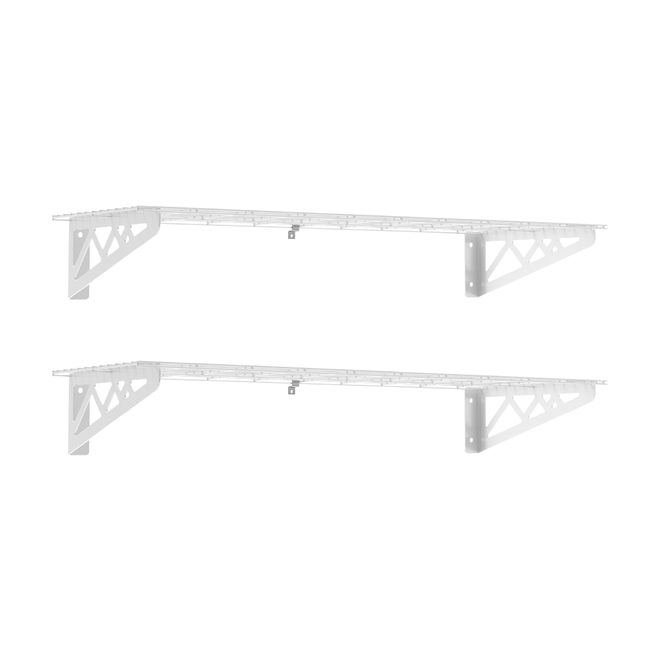 12 x 36 Inch Floating Wall Shelves Set of 2 with Hooks - Modern Wooden Shelving for Living Room, Bedroom, Kitchen Storage & Organization