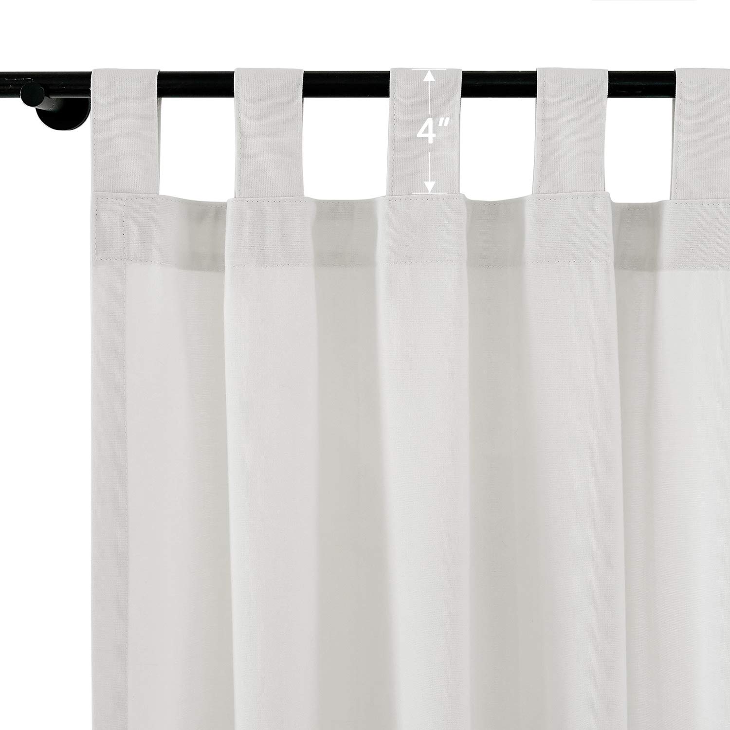 Macochico Extra Wide Self-Sticking Outdoor Curtains - Thermal Insulated, Waterproof, Noise Reducing Patio Drapes (150