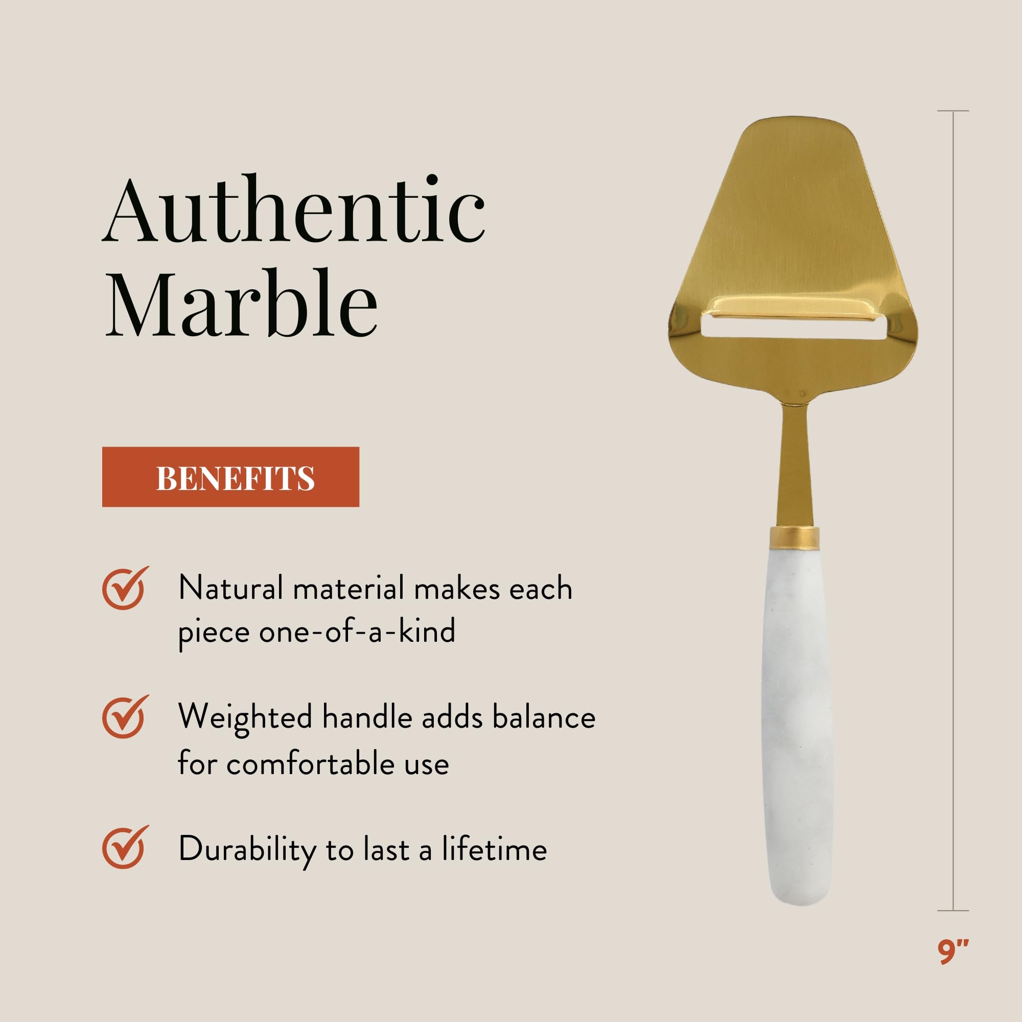 Premium Stainless Steel Marble Cheese Slicer - Handheld Cheese Cutter for Block Cheese, Cheese Plane & Shaver - Perfect for Charcuterie Boards, Wine Parties & Gourmet Cooking