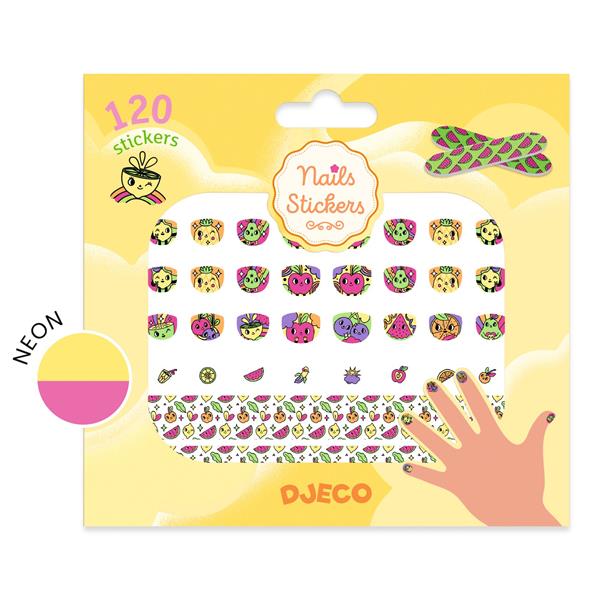 Boost Nail Stickers by Djeco - Fun & Creative Nail Art Decals for Kids & Teens - Perfect for Parties, DIY Manicures & Gifts