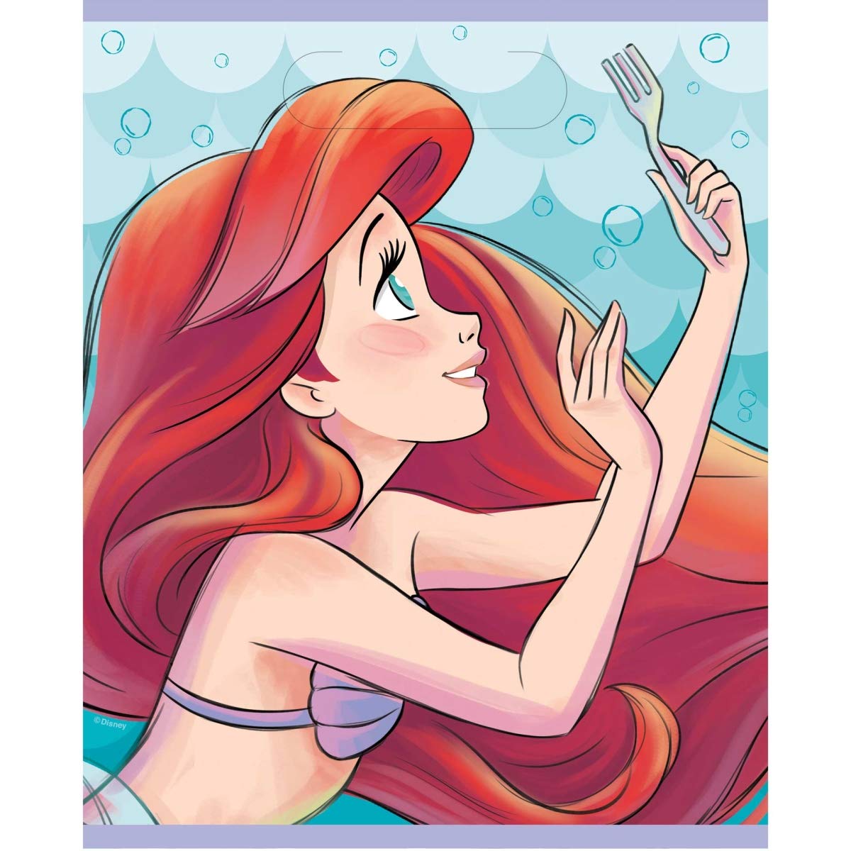Disney The Little Mermaid Party Favor Bags - 8 Pack | Birthday Party Supplies, Baby Shower, Kids Celebration Decorations