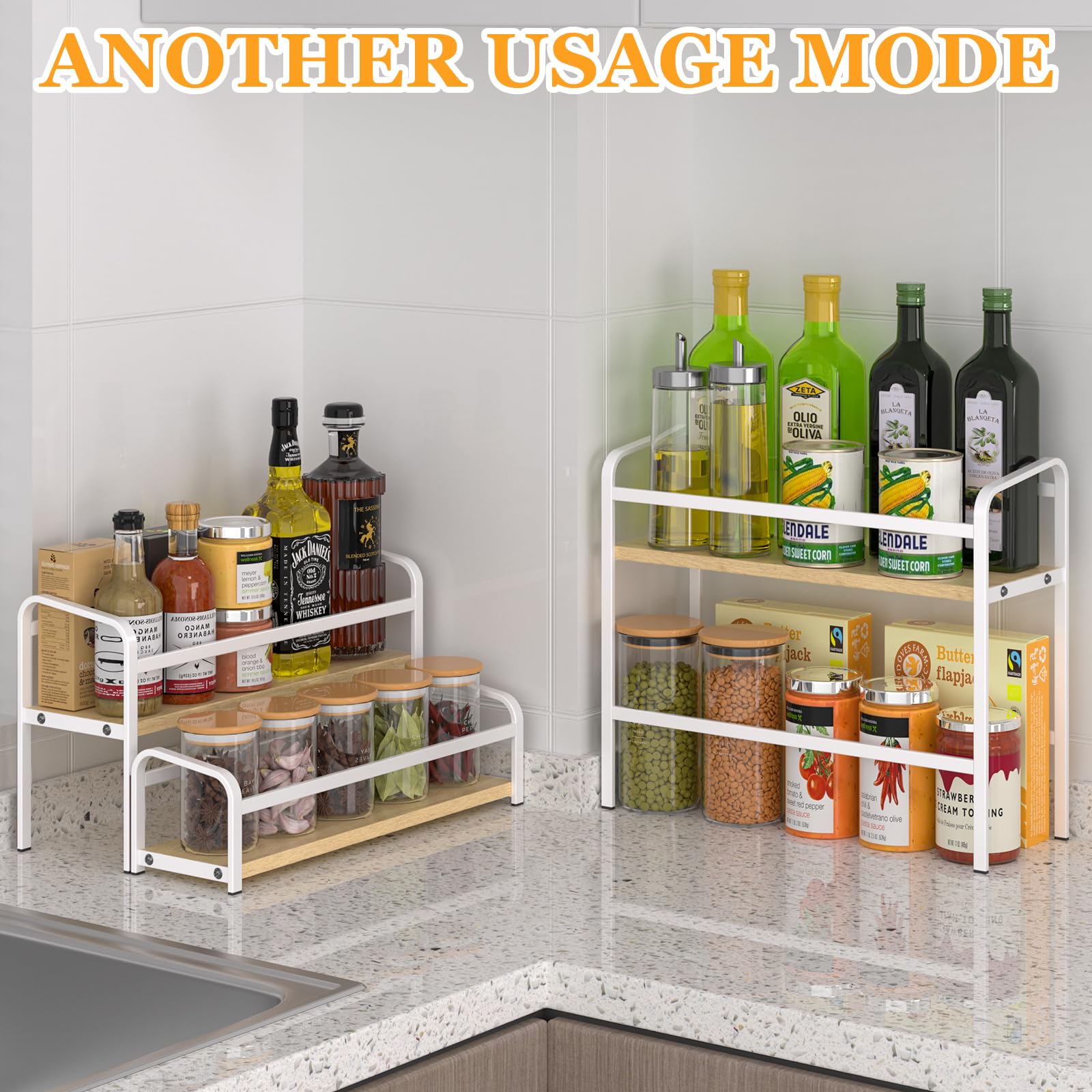 3-Tier Coffee Syrup Organizer Rack - Holds 12 Bottles for Coffee Bar, Wine & Spice Storage - Magnetic One-Step Installation - Perfect for Home Bars, Kitchen Countertops & Cabinet Organization